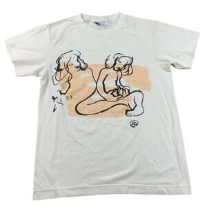 The Journal Gallery Rita Ackermann (M) T Shirt Art‎ Promo Graphic USA Made White